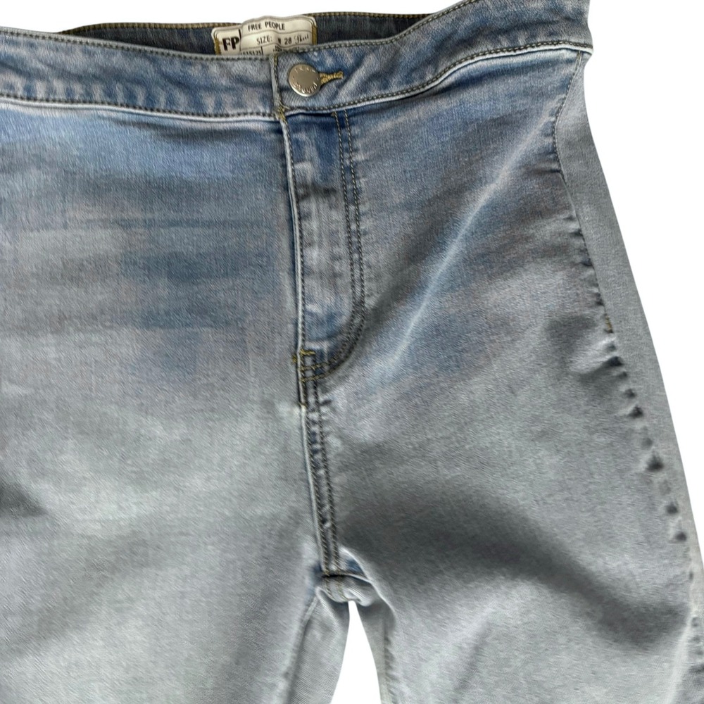 Free People Just Float On Flare Jeans Womens 28 Short Light Blue Stretch - Picture 8 of 13